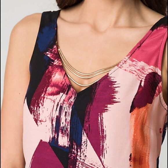 LE Chateau Abstract Viscose Crêpe Double V Size XXS - Picture 7 of 10